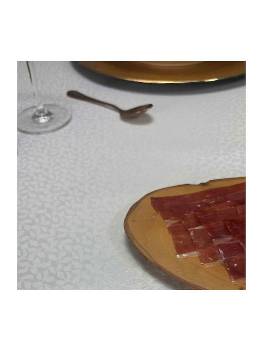 Viopros Stain Resistant Ribbed White Tablecloth 70x70cm