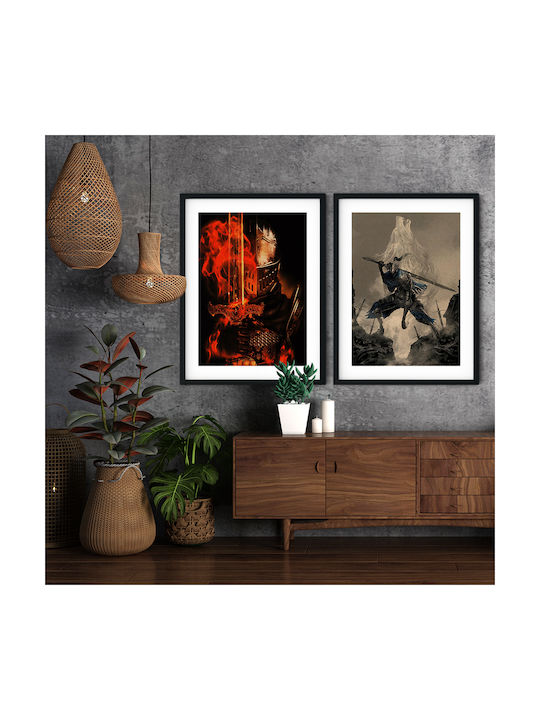 Gaming Poster Dark Souls Iii Gm2365 40cm X 50cm Κορνίζα Φυσικό Ξύλου Μπεζ