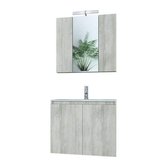Drop Verona 60 Blat cu Lavoar & Oglindă L60xW45xH50cm Bej Drop Verona 60 Blat cu Lavoar & Oglindă L60xW45xH50cm Bej