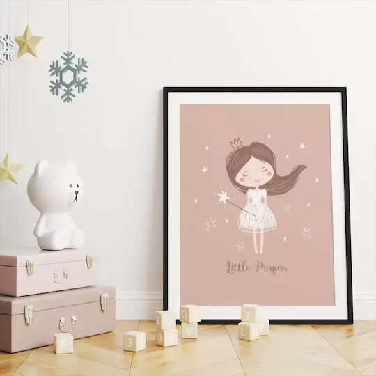 Παιδικό Κάδρο Little Princess από Ξύλο 40x50εκ.