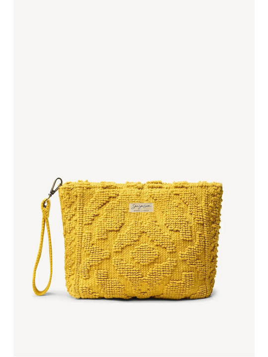 Fabric Women's Handbag Yellow