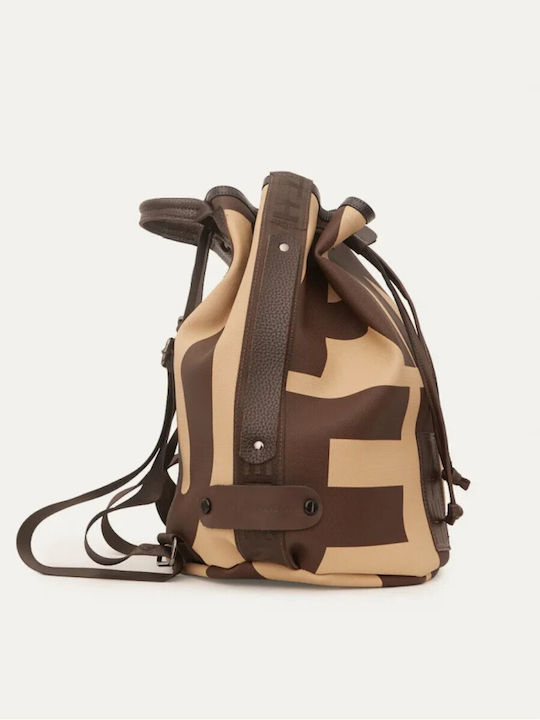 Leder Damen Beutel Beige