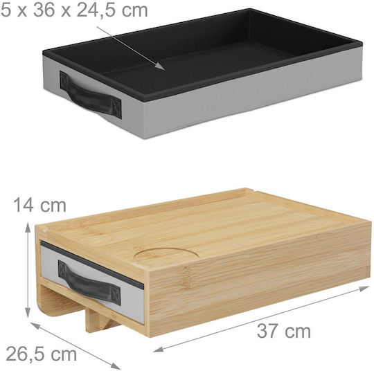 Bedside Tables Made of Multicolour Bamboo 2 Pieces 26.5x26.5x37cm