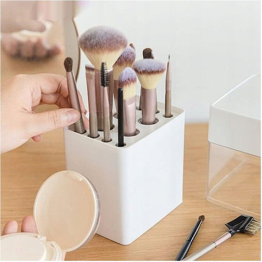 Ecarla Make-up Zubehör Organizer 12 Stück Trocknungsbehälter 22x10,5x8cm Weiß Cb71b