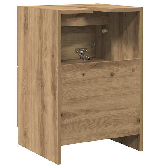 vidaXL Blat cu Lavoar L40xW37xH59cm Walnut