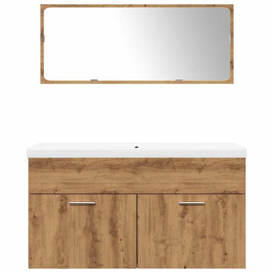 vidaXL Blat cu Lavoar L91xW18.5xH39.5cm Maro