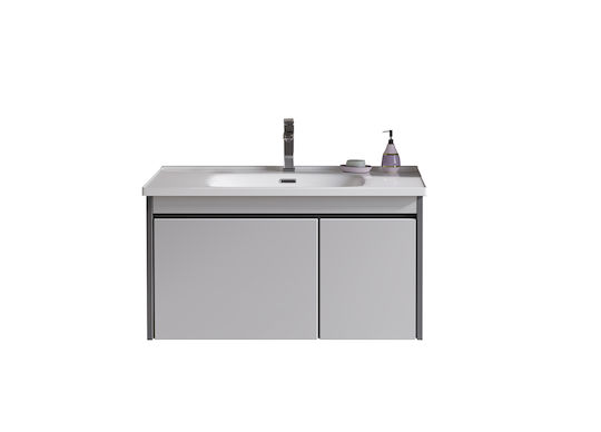 Martin Πάγκος με Νιπτήρα Μ60xΒ46xΥ43cm Grey Martin Πάγκος με Νιπτήρα Μ60xΒ46xΥ43cm Grey