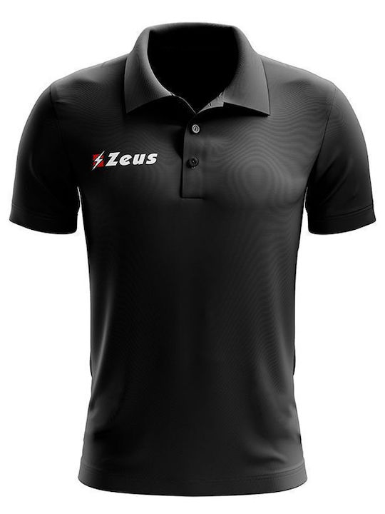 Polo Bluză Sport Cu Mânecă Scurtă Neagră