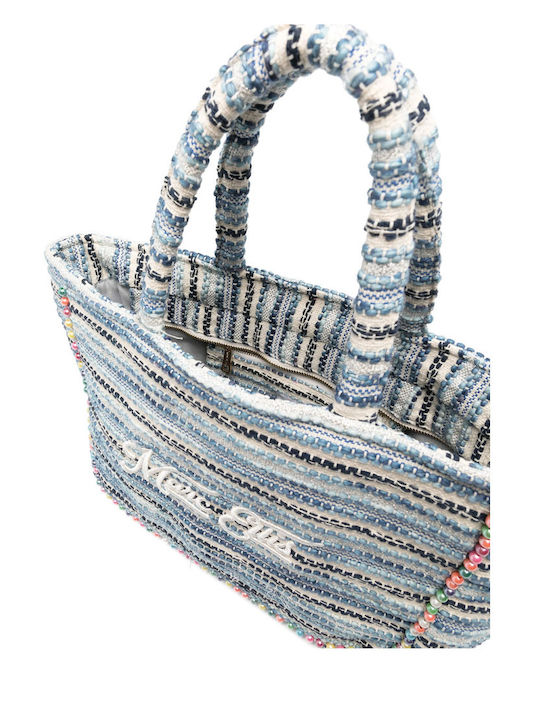 Fabric Women's Tote Handbag Blue