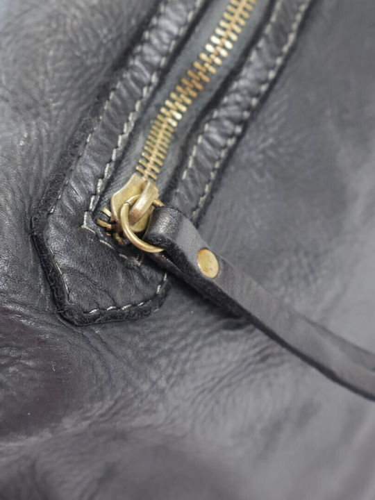 Geantă De Piele Pentru Dama De Umăr Neagră