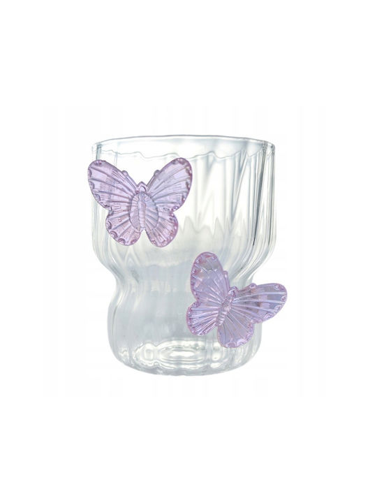 ecarla Pahar Cafea Freddo Din Sticlă Violet 260ml