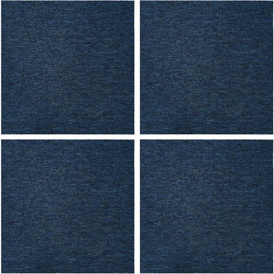 vidaXL Set Plastic Floor with 4 Tiles L50xW50cm Blue
