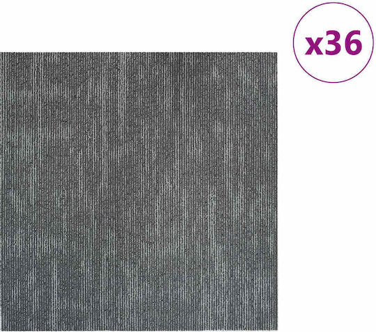vidaXL Set Plastikböden mit 36 Fliesen M50xP50cm Grau