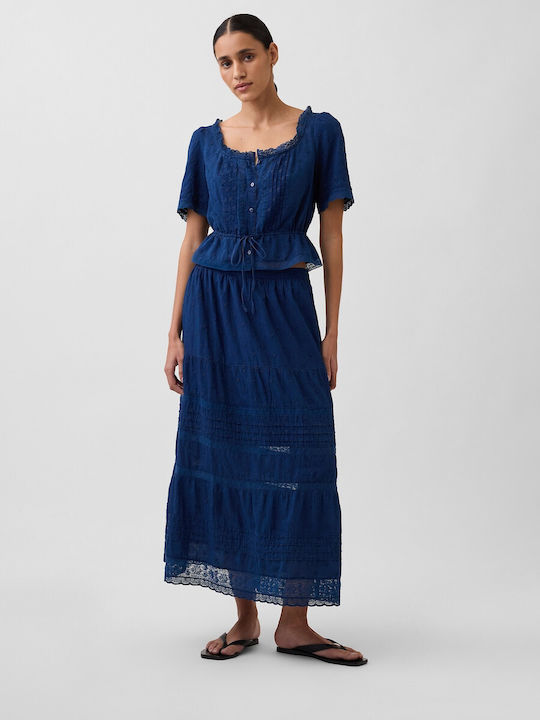 Maxi Damenröck Mittlere Indigo