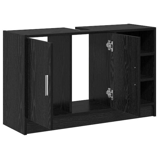 vidaXL Blat fără Lavoar L90xW29xH55cm Black Oak