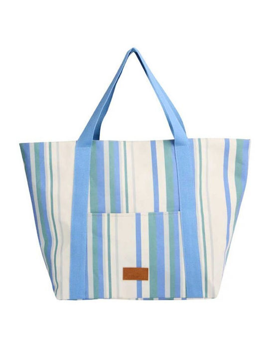 Achilleas Accessories Υφασμάτινη Τσάντα Θαλάσσης Γαλάζια Achilleas Accessories Υφασμάτινη Τσάντα Θαλάσσης Γαλάζια