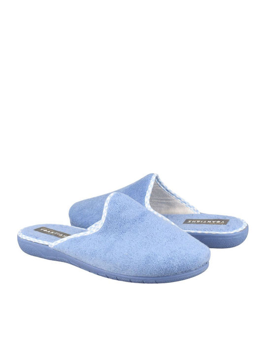 Terry Damen Hausschuhe Hellblaue