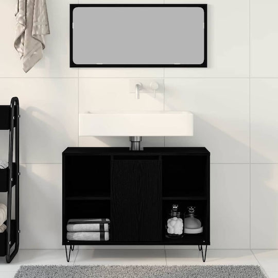 vidaXL Countertop without Sink Black Birch