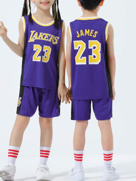 King Παιδικό Σετ Μπάσκετ James Los Angeles Lakers ‘’23’’