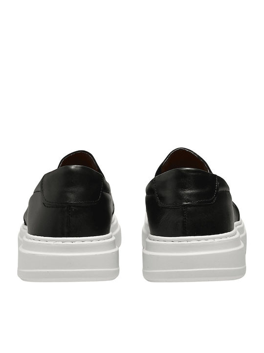 Leather Men's Loafers in Black Colour