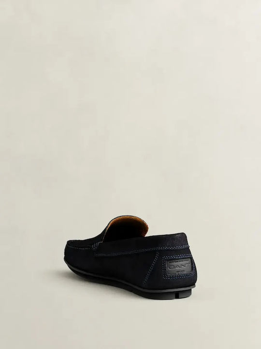 Wilmon Leather Men's Loafers in Blue Colour
