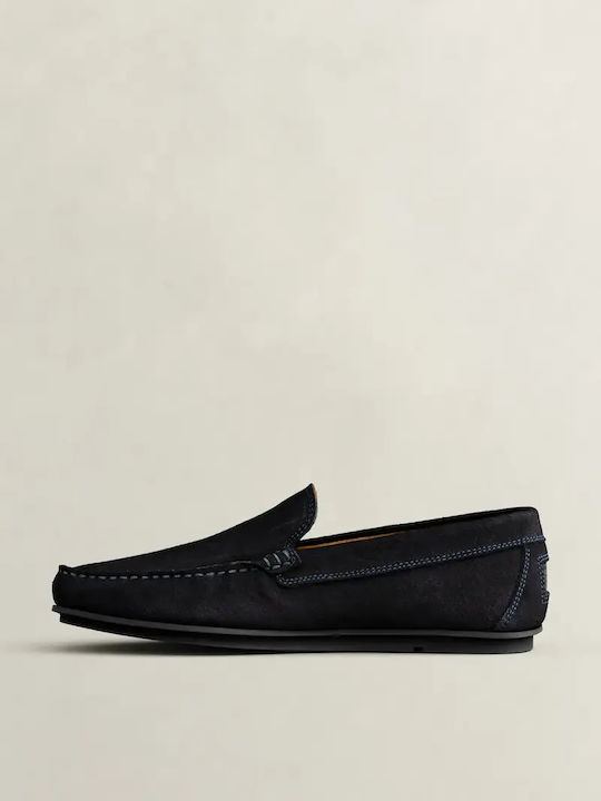 Wilmon Leather Men's Loafers in Blue Colour