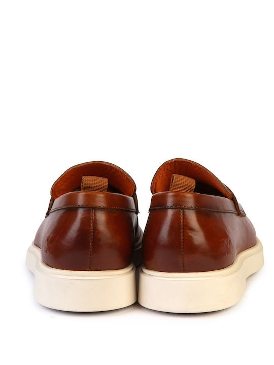 Δερμάτινα Ανδρικά Loafers σε Ταμπά Χρώμα