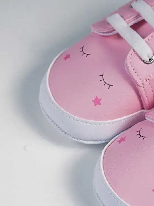 On Line Βρεφικά Sneakers Αγκαλιάς Ροζ