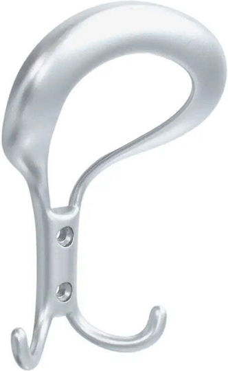 X-IT Cuier de Perete cu 3 Compartimente Argintiu