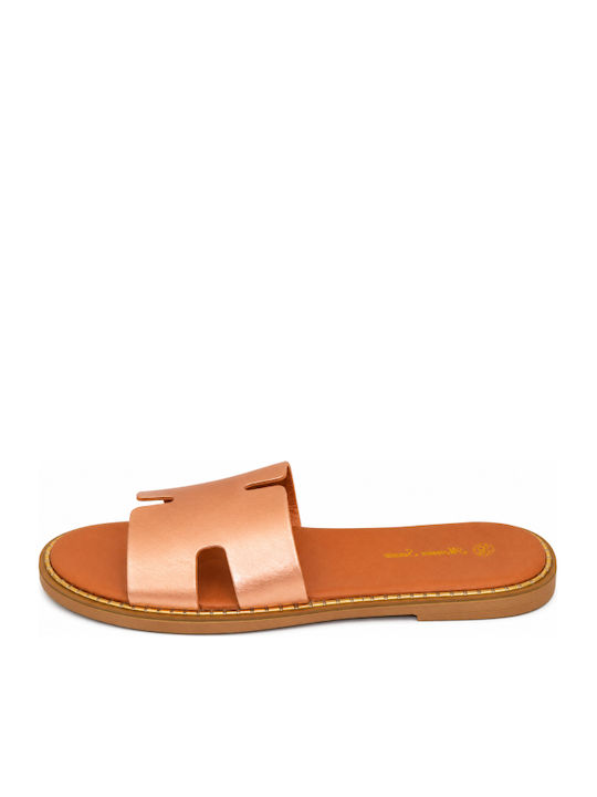 Damen Flache Sandalen Roségold SM-MRS-F07-26SA-Bronze