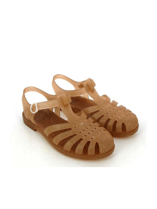 Women's Beach Shoes Beige Sunmif Mat Crepe Pail-1