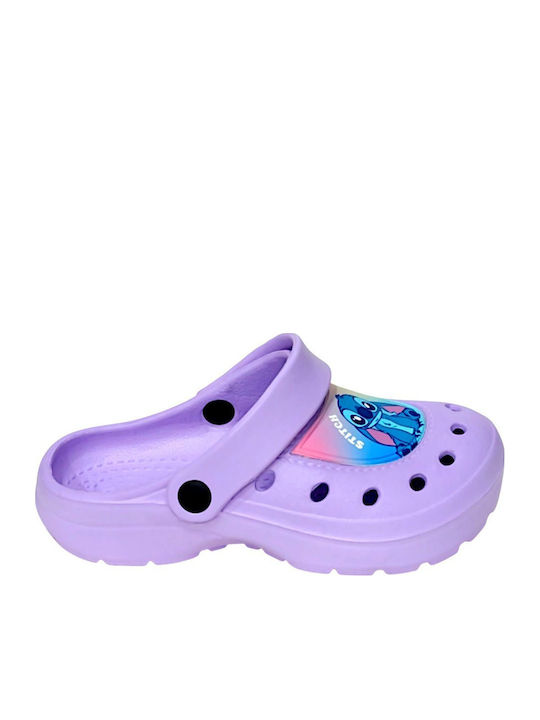 Stitch Kids Beach Clogs Purple