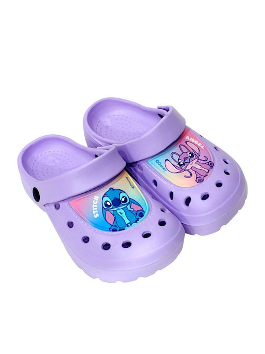 Stitch Kids Beach Clogs Purple