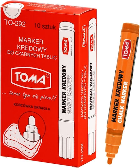 Toma Set Markierer Orange Flüssige Kreide für Glas 10Stücke