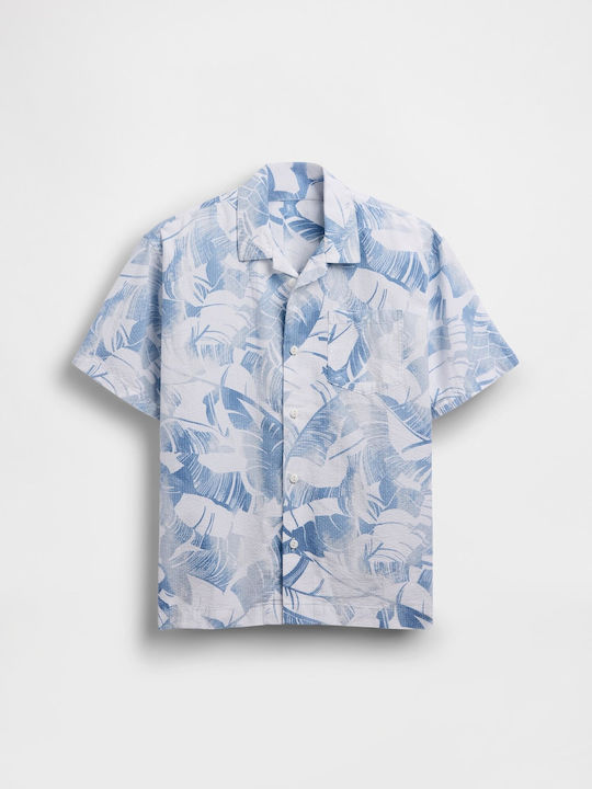 Kids Floral Short-Sleeved Shirt White Floral