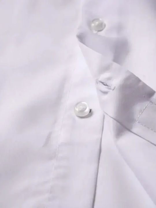 Kids Short-Sleeved White Shirt