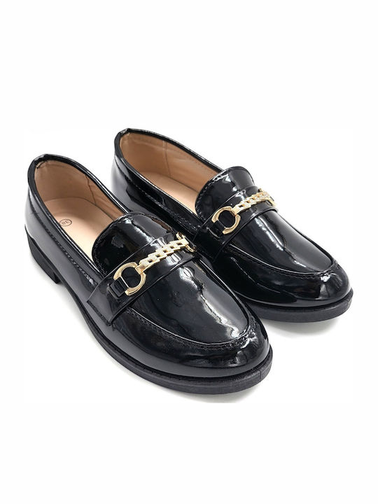 Λουστρίνι Γυναικεία Loafers σε Μαύρο Χρώμα