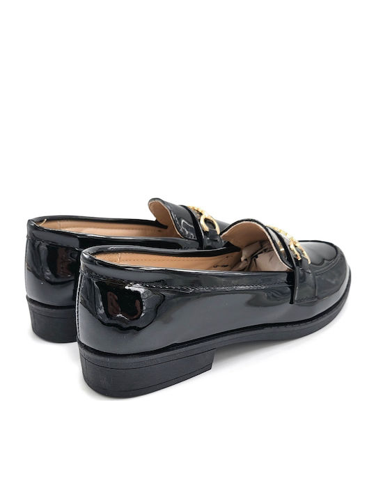 Λουστρίνι Γυναικεία Loafers σε Μαύρο Χρώμα