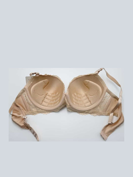 Beige Bra with Light Padding & Underwire