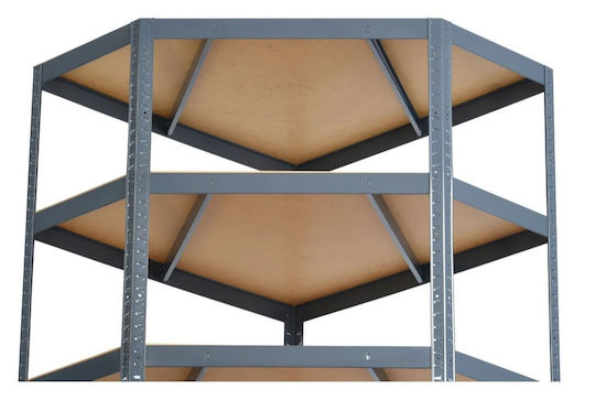 Raft Colț Dexion Galvanizat 90x90x180cm cu 5 Rafturi Rezistență Totală 875kg