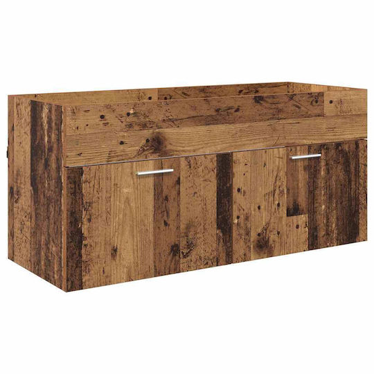 vidaXL Πάγκος χωρίς Νιπτήρα Μ100xΒ38.5xΥ46cm Παλιό Ξύλο