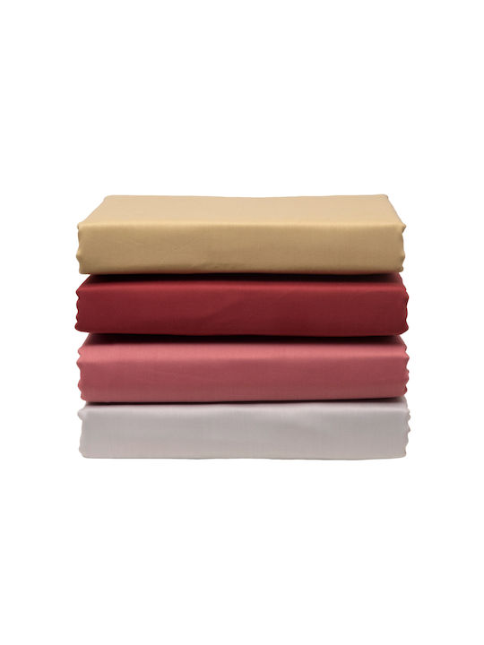Anna Riska Set Double Bed Sheets With Rubber Hugger 160x200+25cm Beige (4 Pieces)