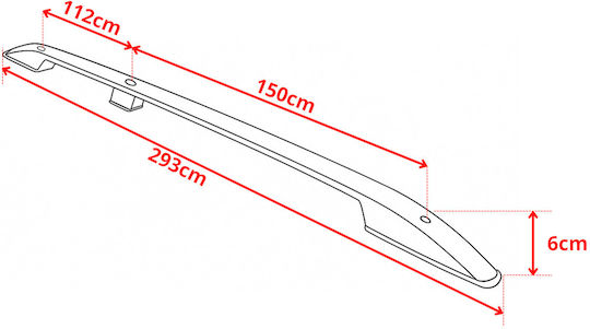 Roof Rails Opel Vivaro Renault Trafic Fiat Talento 2014 Long Black