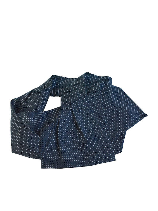 Ascot Ανδρική Γραβάτα Μεταξωτή με Σχέδια σε Μπλε Χρώμα
