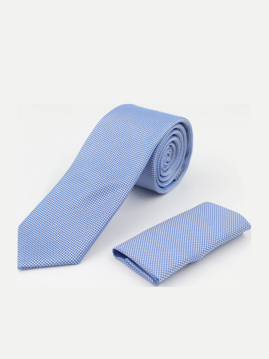 Mezzo Uomo Ανδρική Γραβάτα σε Γαλάζιο Χρώμα