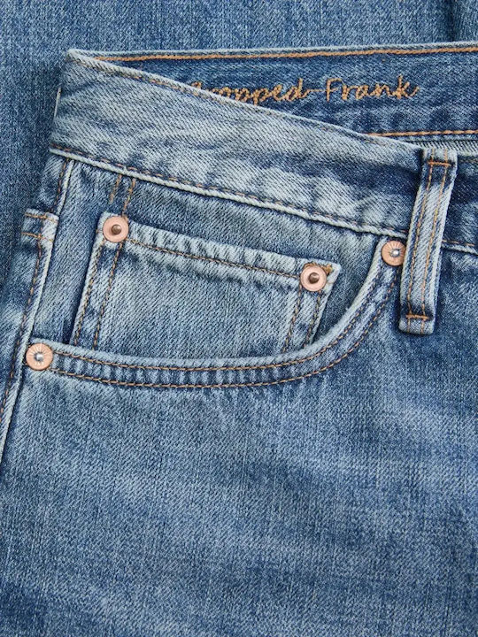 Frank Men's Cropped Jeans Blue Denim