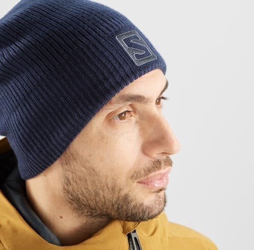 Beanie Unisex Σκούφος Πλεκτός σε Μπλε χρώμα