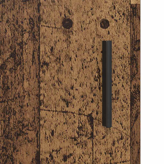 vidaXL Blat cu Lavoar, Oglindă & Coloană L80xW33xH60cm Coffee