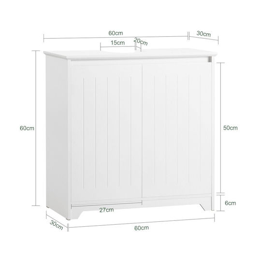 SoBuy Countertop with Sink L30xW30xH60cm White