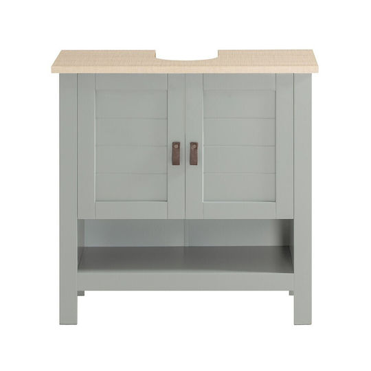 SoBuy Waschtisch mit Waschbecken L30xB30xH60cm Gray